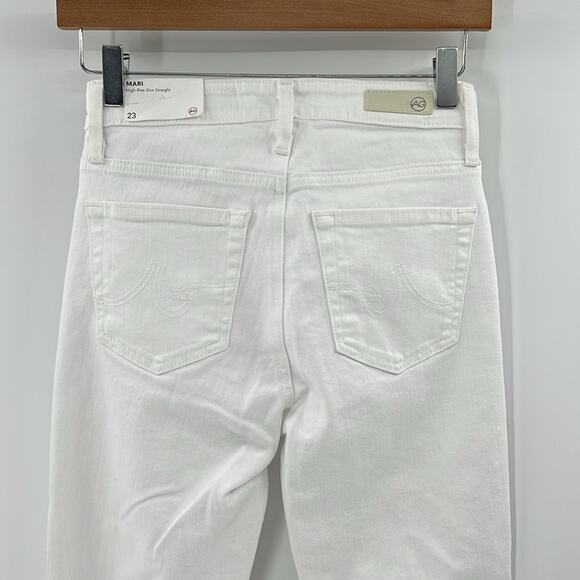 AG Adriano Goldschmied Mari High Rise Slim Straight Jeans - White - 23 - NWT - Picture 7 of 8